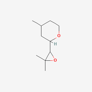 molecular formula C10H18O2 B13232416 2-(3,3-Dimethyloxiran-2-yl)-4-methyloxane 