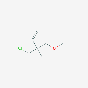 molecular formula C7H13ClO B13232433 3-(Chloromethyl)-4-methoxy-3-methylbut-1-ene 