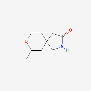 molecular formula C9H15NO2 B13232444 7-Methyl-8-oxa-2-azaspiro[4.5]decan-3-one 