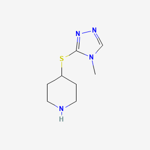 4-[(4-methyl-4H-1,2,4-triazol-3-yl)sulfanyl]piperidine