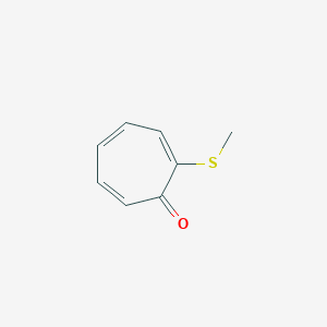 molecular formula C8H8OS B13232505 2-(Methylsulfanyl)cyclohepta-2,4,6-trien-1-one 