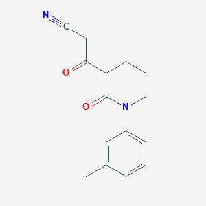 3-[1-(3-Methylphenyl)-2-oxopiperidin-3-yl]-3-oxopropanenitrile