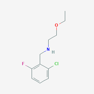 molecular formula C11H15ClFNO B13232536 [(2-Chloro-6-fluorophenyl)methyl](2-ethoxyethyl)amine 