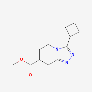 Methyl 3-cyclobutyl-5H,6H,7H,8H-[1,2,4]triazolo[4,3-a]pyridine-7-carboxylate