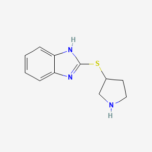 2-(Pyrrolidin-3-ylsulfanyl)-1H-1,3-benzodiazole