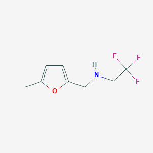 molecular formula C8H10F3NO B1323259 [(5-Methylfuran-2-yl)methyl](2,2,2-trifluoroethyl)amine 