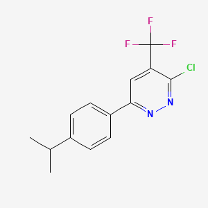 3-Chloro-6-[4-(propan-2-yl)phenyl]-4-(trifluoromethyl)pyridazine