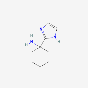 molecular formula C9H15N3 B13232619 1-(1H-Imidazol-2-yl)cyclohexan-1-amine 