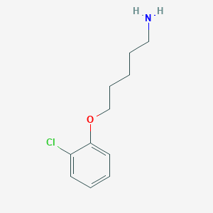 molecular formula C11H16ClNO B13232626 5-(2-Chlorophenoxy)pentan-1-amine 