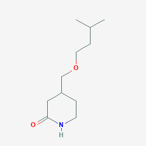 molecular formula C11H21NO2 B13232635 4-[(3-Methylbutoxy)methyl]piperidin-2-one 