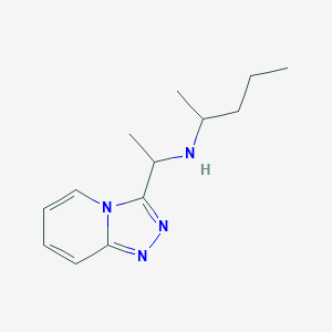 molecular formula C13H20N4 B13232637 (Pentan-2-yl)(1-{[1,2,4]triazolo[4,3-a]pyridin-3-yl}ethyl)amine 