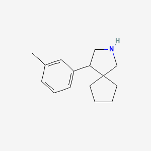 molecular formula C15H21N B13232678 4-(3-Methylphenyl)-2-azaspiro[4.4]nonane 