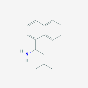 molecular formula C15H19N B13232704 3-Methyl-1-(naphthalen-1-YL)butan-1-amine 