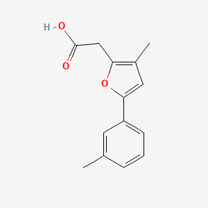 2-[3-Methyl-5-(3-methylphenyl)furan-2-yl]acetic acid