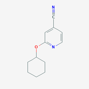 molecular formula C12H14N2O B1323272 2-(Cyclohexyloxy)isonicotinonitrile CAS No. 1016867-57-4