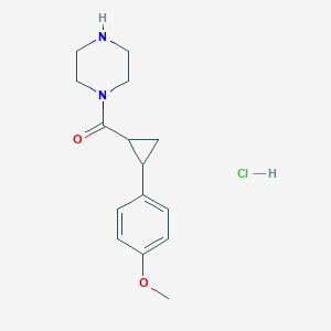 1-([2-(4-Methoxyphenyl)cyclopropyl]carbonyl)piperazine hydrochloride