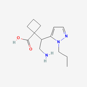 1-[2-Amino-1-(1-propyl-1H-pyrazol-5-yl)ethyl]cyclobutane-1-carboxylic acid