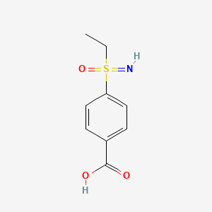 molecular formula C9H11NO3S B13232774 4-[Ethyl(imino)oxo-lambda6-sulfanyl]benzoic acid 