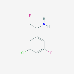 1-(3-Chloro-5-fluorophenyl)-2-fluoroethan-1-amine