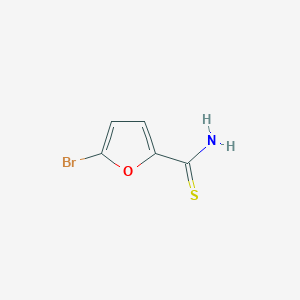 molecular formula C5H4BrNOS B13232816 5-Bromofuran-2-carbothioamide 