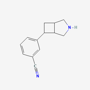 molecular formula C13H14N2 B13232820 3-{3-Azabicyclo[3.2.0]heptan-6-yl}benzonitrile 