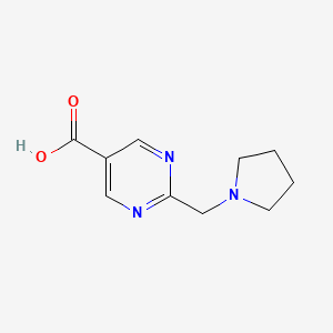 2-[(Pyrrolidin-1-yl)methyl]pyrimidine-5-carboxylic acid