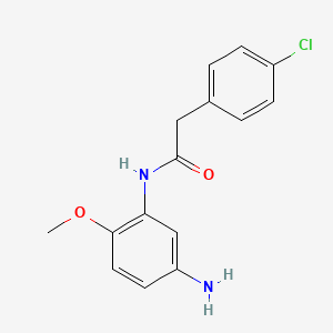 molecular formula C15H15ClN2O2 B1323288 N-(5-氨基-2-甲氧苯基)-2-(4-氯苯基)-乙酰胺 CAS No. 1016863-20-9
