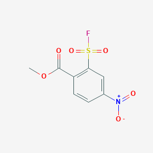 molecular formula C8H6FNO6S B13232880 Methyl 2-(fluorosulfonyl)-4-nitrobenzoate 