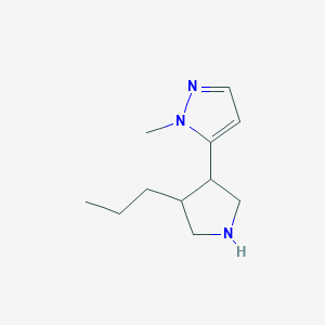 molecular formula C11H19N3 B13232910 1-Methyl-5-(4-propylpyrrolidin-3-yl)-1H-pyrazole 