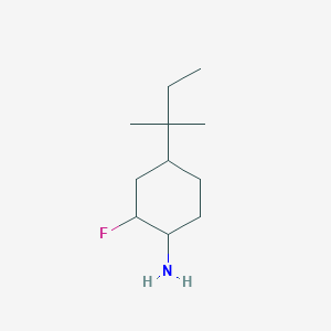 2-Fluoro-4-(2-methylbutan-2-yl)cyclohexan-1-amine