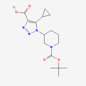 1-{1-[(tert-butoxy)carbonyl]piperidin-3-yl}-5-cyclopropyl-1H-1,2,3-triazole-4-carboxylic acid