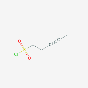 molecular formula C5H7ClO2S B13232997 Pent-3-yne-1-sulfonyl chloride 