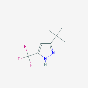 molecular formula C8H11F3N2 B132330 5-(叔丁基)-3-(三氟甲基)-1H-吡唑 CAS No. 150433-22-0