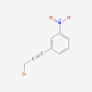 molecular formula C9H6BrNO2 B13233007 1-(3-Bromoprop-1-YN-1-YL)-3-nitrobenzene 