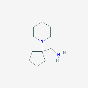 molecular formula C11H22N2 B1323301 (1-哌啶-1-基环戊基)甲胺 CAS No. 933701-05-4