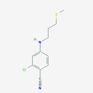 2-Chloro-4-{[3-(methylsulfanyl)propyl]amino}benzonitrile