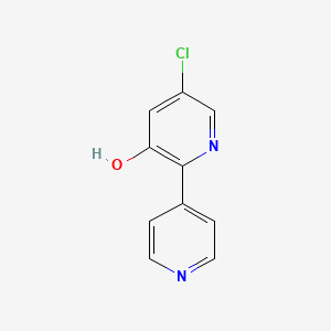 molecular formula C10H7ClN2O B13233197 5-Chloro-2-(pyridin-4-yl)pyridin-3-ol 