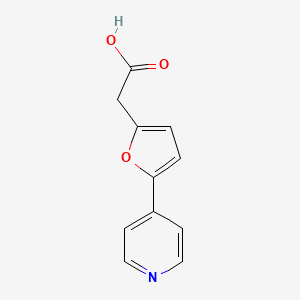 molecular formula C11H9NO3 B13233201 2-[5-(Pyridin-4-YL)furan-2-YL]acetic acid 