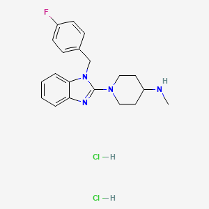 molecular formula C20H25Cl2FN4 B1323322 1-[1-[(4-氟苯基)甲基]-1H-苯并咪唑-2-基]-N-甲基-4-哌啶胺二盐酸盐 CAS No. 1134322-93-2