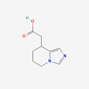 molecular formula C9H12N2O2 B13233223 2-{5H,6H,7H,8H-imidazo[1,5-a]pyridin-8-yl}acetic acid 