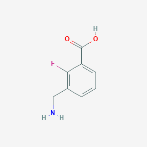 molecular formula C8H8FNO2 B13233235 3-(Aminomethyl)-2-fluorobenzoic acid 