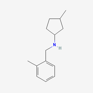 molecular formula C14H21N B13233259 3-methyl-N-[(2-methylphenyl)methyl]cyclopentan-1-amine 