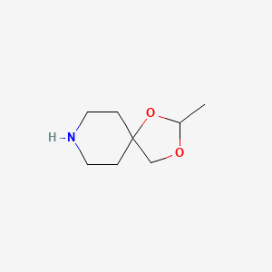 molecular formula C8H15NO2 B13233263 2-Methyl-1,3-dioxa-8-azaspiro[4.5]decane 