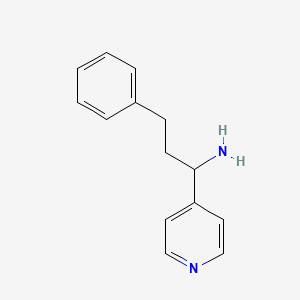 3-Phenyl-1-(pyridin-4-YL)propan-1-amine