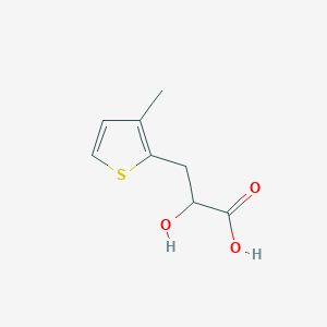 molecular formula C8H10O3S B13233296 2-Hydroxy-3-(3-methylthiophen-2-yl)propanoic acid 