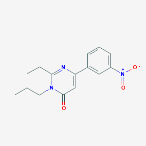 7-Methyl-2-(3-nitrophenyl)-4H,6H,7H,8H,9H-pyrido[1,2-a]pyrimidin-4-one