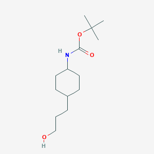 molecular formula C14H27NO3 B1323332 tert-Butyl trans-4-(3-hydroxypropyl)-cyclohexylcarbamate CAS No. 1212377-95-1