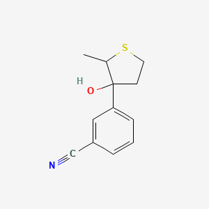 3-(3-Hydroxy-2-methylthiolan-3-yl)benzonitrile