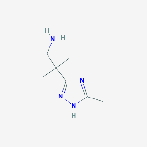 2-methyl-2-(5-methyl-1H-1,2,4-triazol-3-yl)propan-1-amine