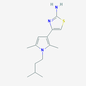 4-[2,5-Dimethyl-1-(3-methylbutyl)-1H-pyrrol-3-yl]-1,3-thiazol-2-amine